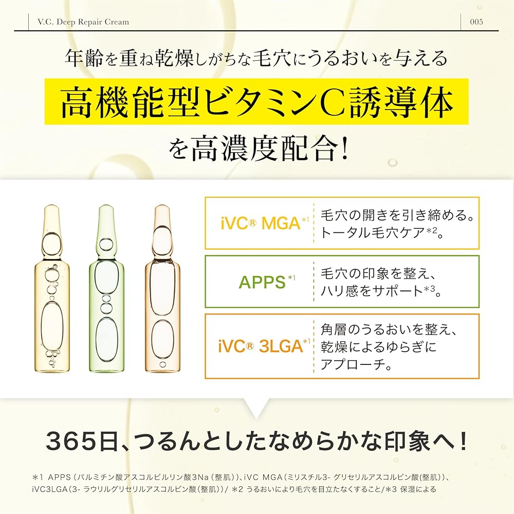 dr365 V.C. Deep Repair Cream Vitamin C Pore Care Moisturizing Face Cream 30g