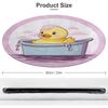 Cartoon Yellow Duck Round Rug Washable Area Rugs Indoor Circle Door Mat Soft Non-Slip Carpet for Living Room Bedroom Dining