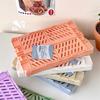 Cute Ins Folding Plastic Storage Rack Organizer Box Student Portable Desktop Food Toy HandAccount Tape Stationery Storage Basket