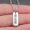 Strip Letter Initial Tags Pendant Antique Bronze Metal Men Collar Necklace New Arrival Gift