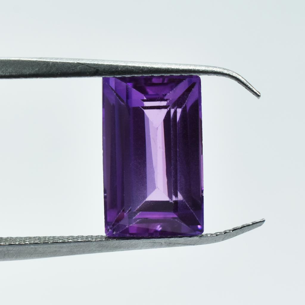 CERTIFIED Emerald Cut Unheated Loose Gemstone 5.30 Ct Stunning Purple Tanzanite SU-539