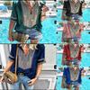 Stunning Womens Vintage Striped V Neck Loose Shirt Tops Half Sleeve Boho Blouse Plus Size