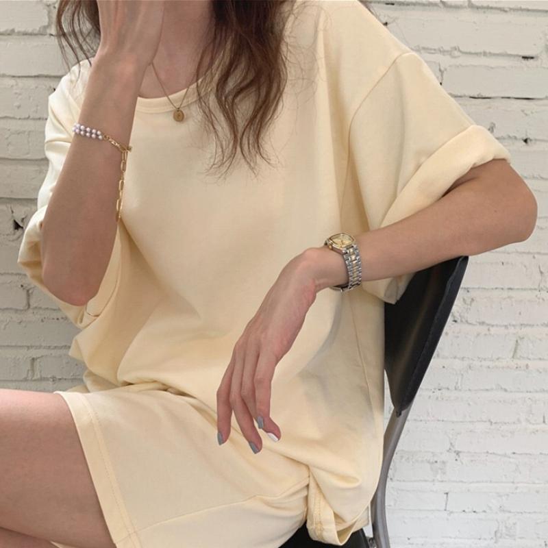 Sommer Frauen Baumwolle Sets Casual Zwei Stücke Kurzarm T Shirts und Hohe Taille Kurze Hosen Solide Outfits Trainingsanzug