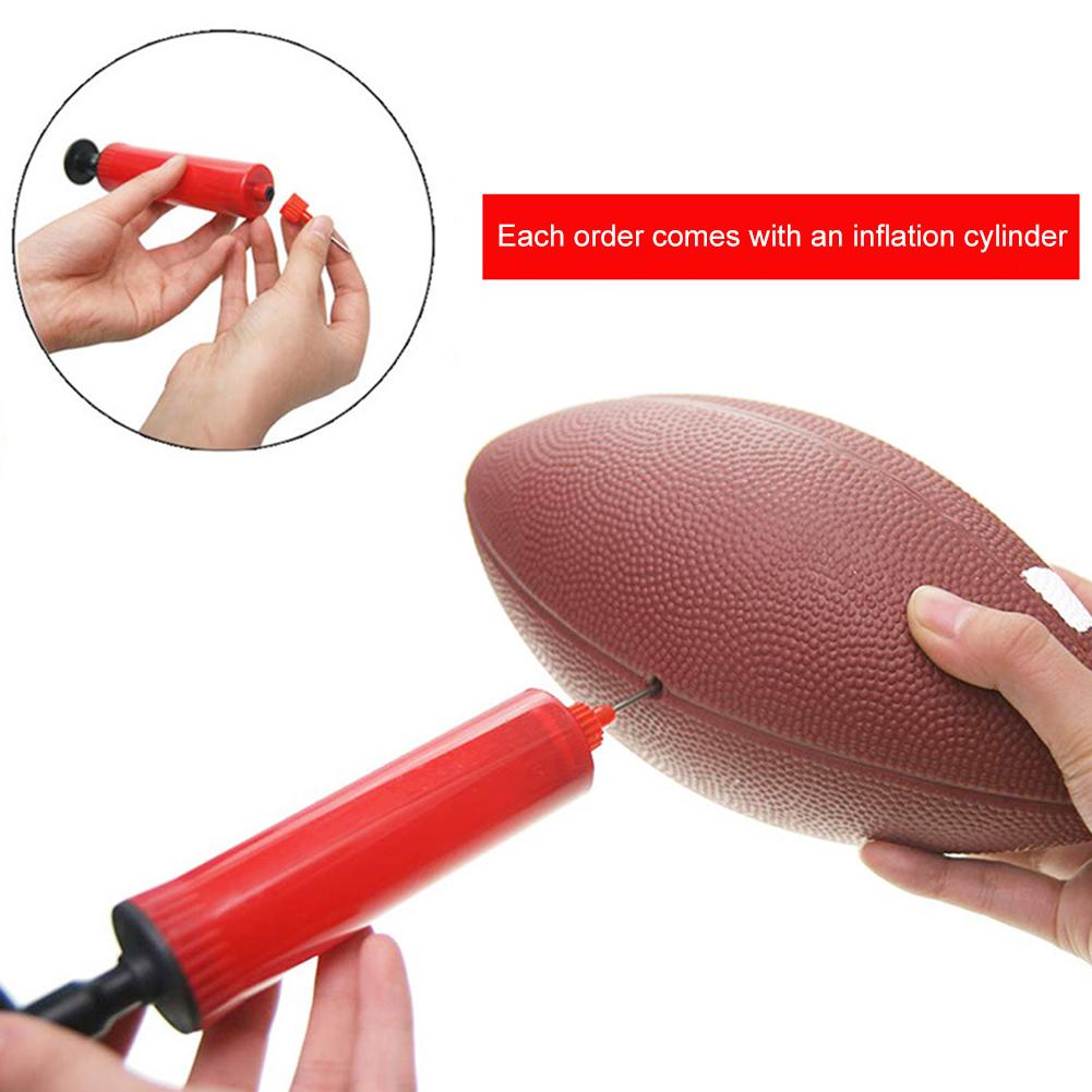 Size 3 American Football Soccer Rugby Association Football Footy Game Ball Sports Football Game Ball for Children with Inflator