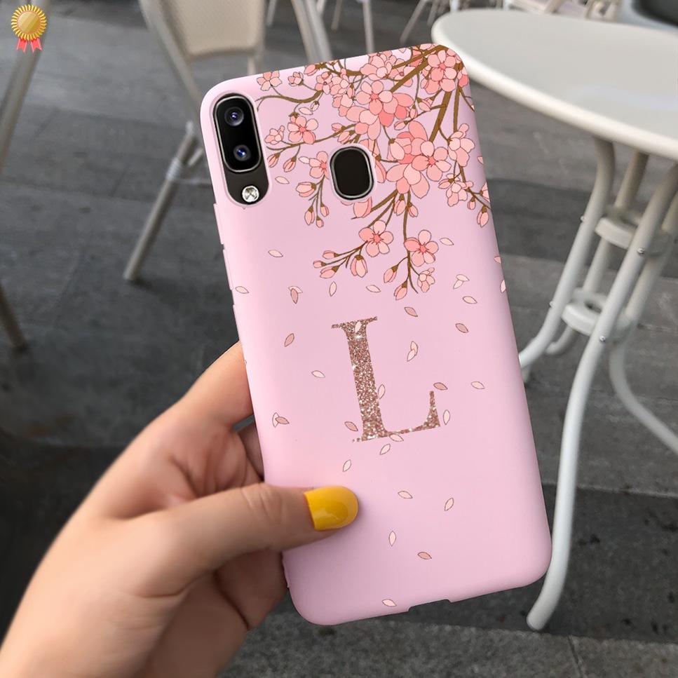 Für Samsung A20 A20s A20e Hülle Schwarz Rosa Buchstaben Rückabdeckung Silikon Für Samsung Galaxy A 20 A20 S E A20s A20e Handyhülle Funda
