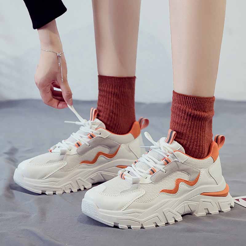 Zapatillas de deporte gruesas para mujer, zapatos vulcanizados con