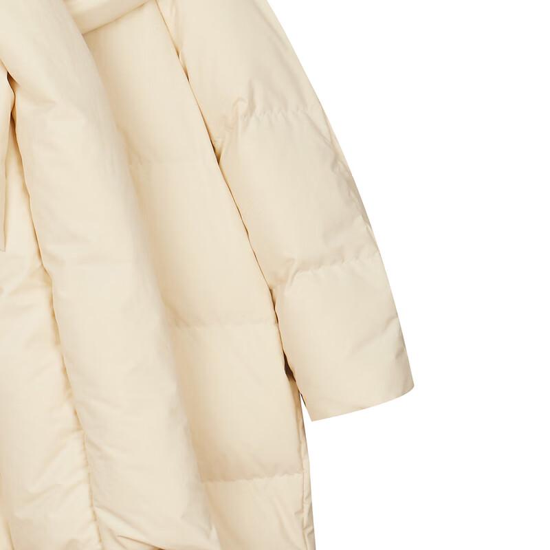 LESS 2024 Winter Collarless Long Down Jacket