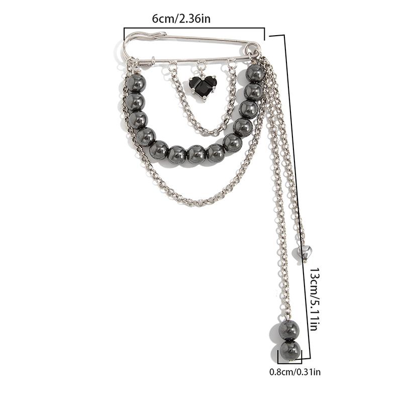 1 pièce Luxe discret Multi-fonctionnel Cadeaux Ensemble Alliage Gland Perlé Broche Gland Léger Boucle Fixe Exquise Élégance