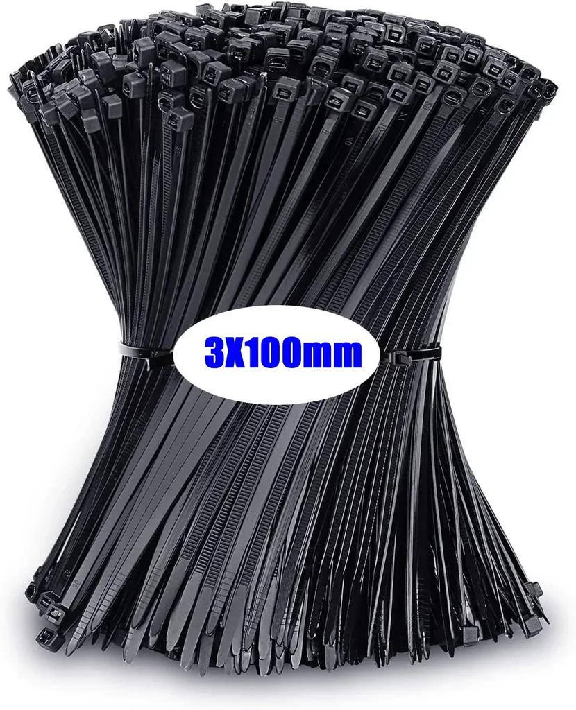Cable Tie Cable Binder Plastic Ties Outdoor Resistant Zip Ties Multi-Purpose Self-Locking Wraps Management Bundles