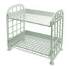 Scaffale Multifunzionale in Plastica a 2 Piani Organizer per Trucco per Skincare Ufficio Cucina Camera da Letto Bagno Scaffale Vuoto a Due Strati
