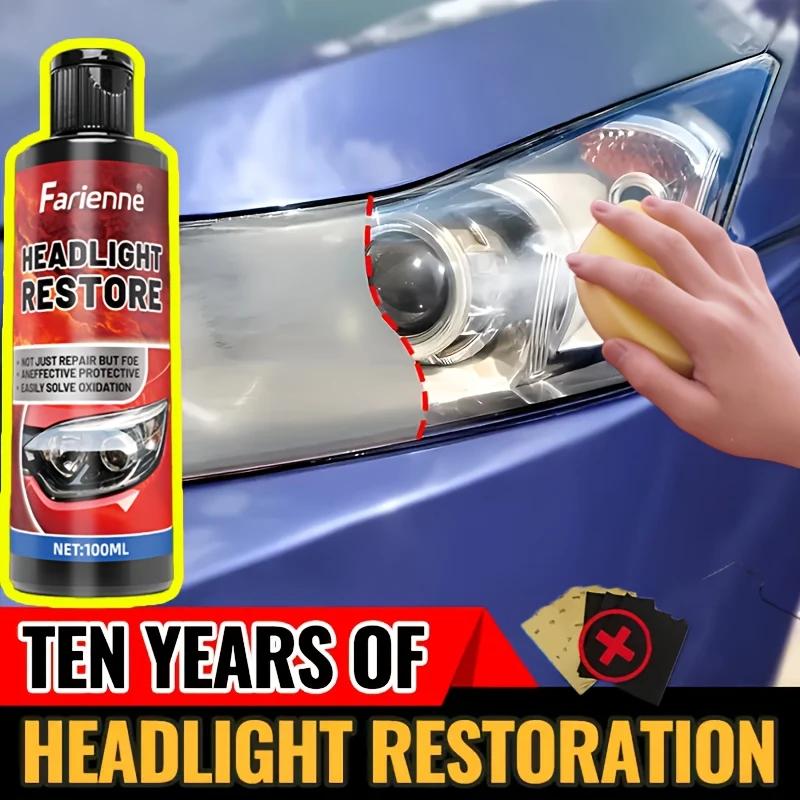 Car headlight repair kit, universal type for removing oxidation, yellowing, scratches, and polishing to increase transparency.