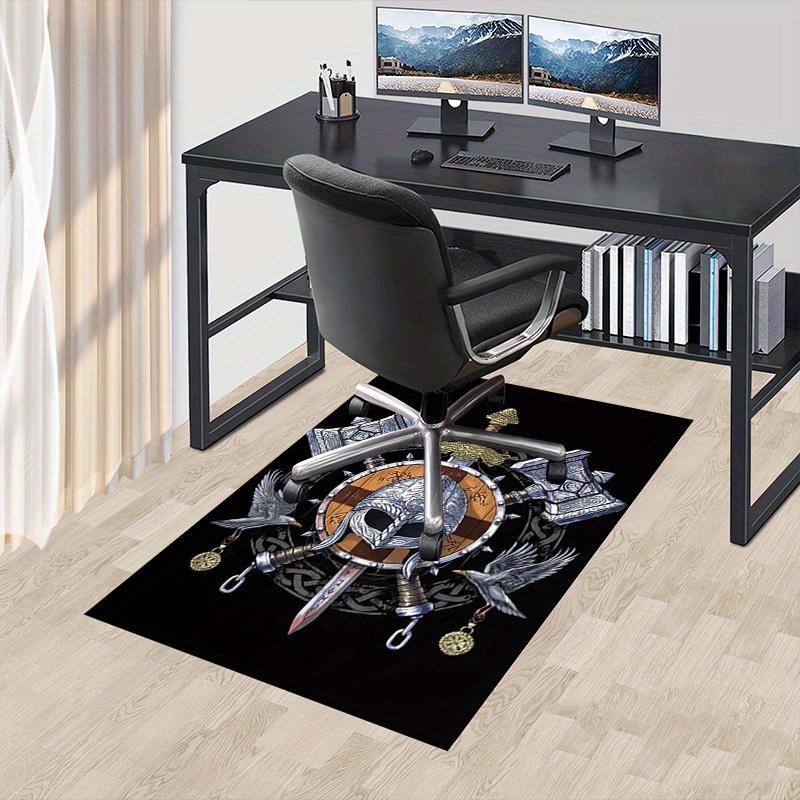 1pc Viking Shield Themed Rug for Home Decor, Non-slip Office Carpet, Chair Mat, Outdoor Mat, Christmas and Halloween Gifts-0731089