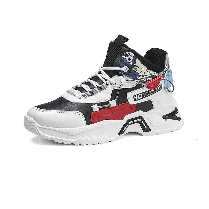 Pantofi sport pentru bărbați, pantofi sport cu platformă, pantofi sport la modă, cu dantelă și culori potrivite, pantofi de mers pe jos, pantofi sport casual pentru bărbați