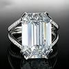 Fashion gold-plated zircon ring for women in Europe, America, light luxury zircon finger