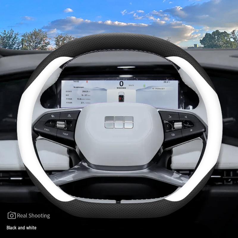 23 Geely Galaxy L7/L6 Boyue L Genuine Leather Steering Wheel Cover, Fits Boyue COOL/X, Ultra-thin Design