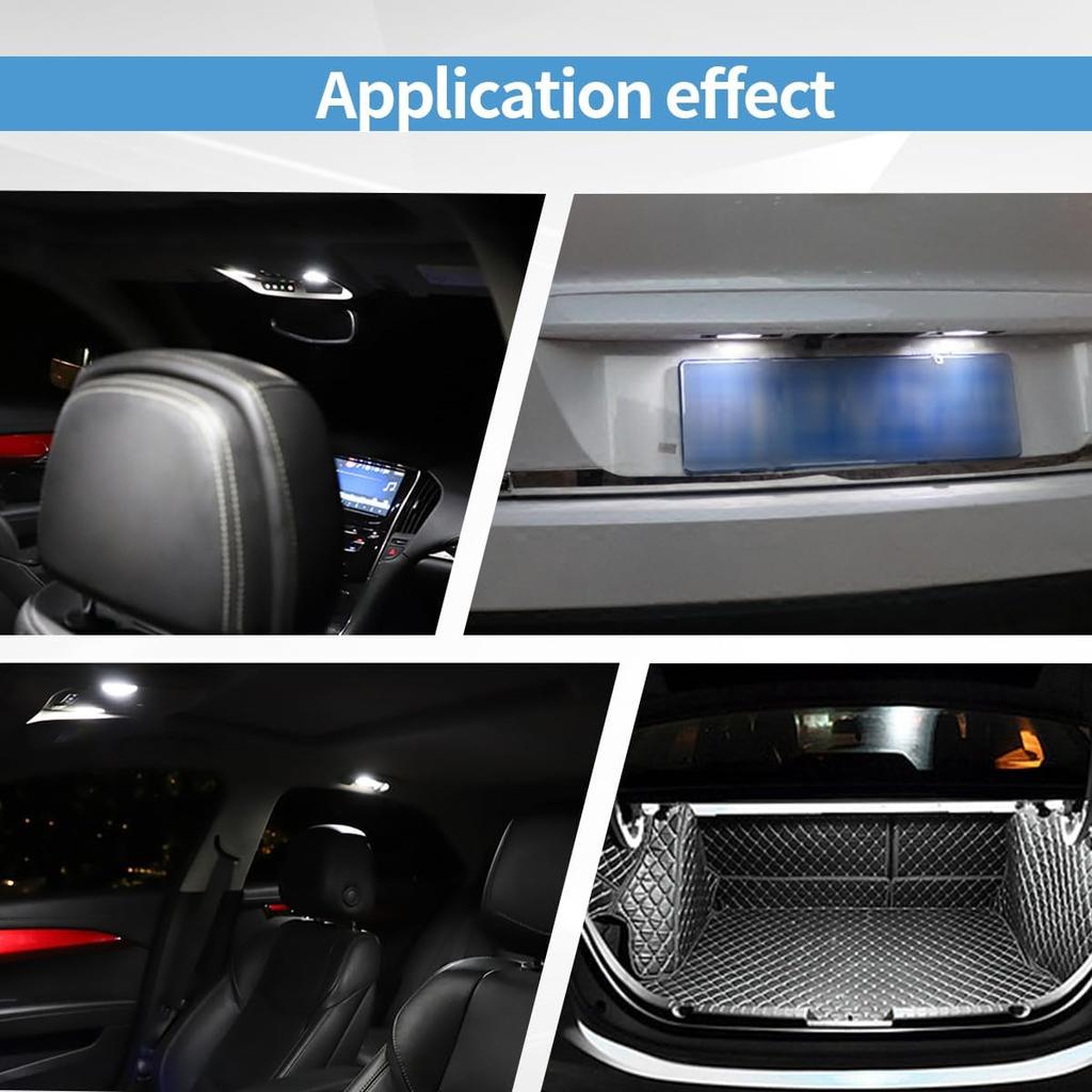 24PCS Car Interior LED Bulb, Dome Light LED Car Interior Replacement Bulb Kit Set T10 31 mm 41 mm for Car Interior, Indoor Map Dome Lights, License