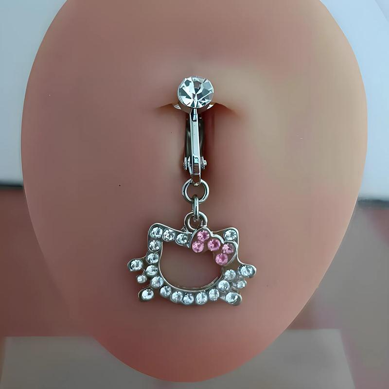 No Piercing Belly Button Clamp Easy To Wear Navel Rings Comfortable Women Body Adornment For Parties And Daily Wear