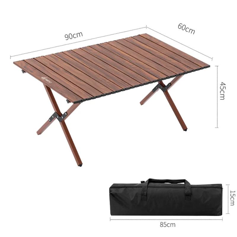Podzimní rodina venku Kempingový stůl Obývací pokoj Zahrada 120CM Woodiness Skládací stůl Nábytek Kempingové vybavení