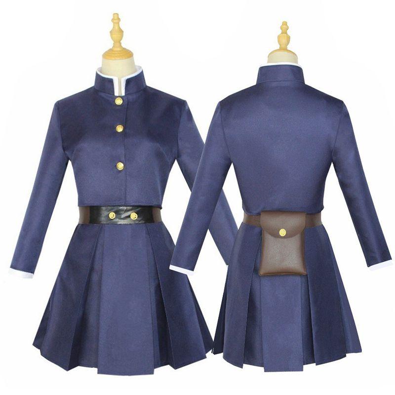 Jujutsu Kaisen Kugisaki Nobara Cosplay Costume Set With Synthetic Wig For Halloween And Cosplay Events
