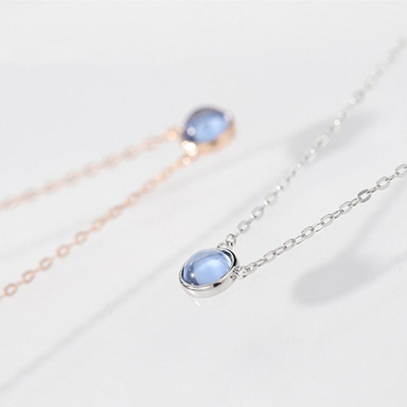 Elegant Ocean Heart  Necklace, Delicate Collarbone Pendant Jewelry For Women Fine Gift