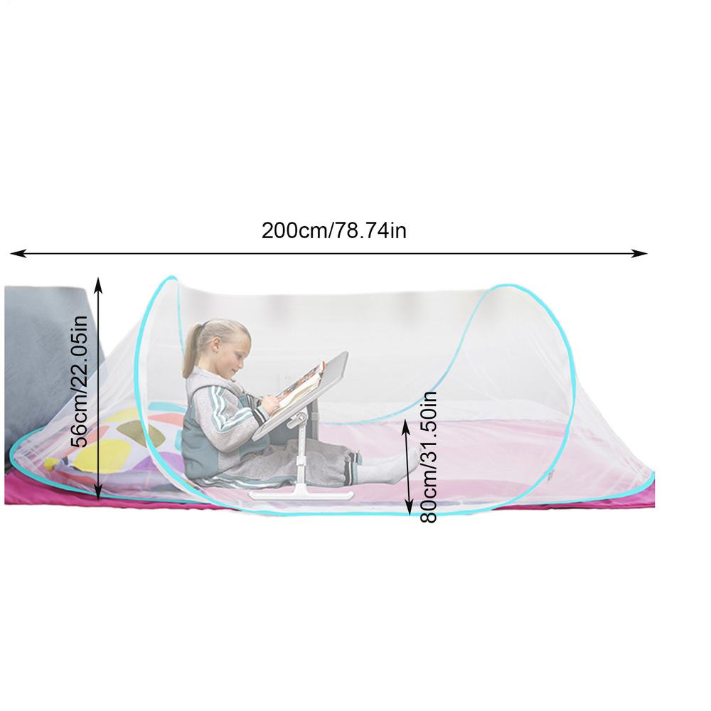 

Mesh Tent Folding Fine Mesh Tent For Bedding Lightweight Sleeping Bag Fly Net Large Space Camping Fly Net Bed For Summer озеро синього кольору