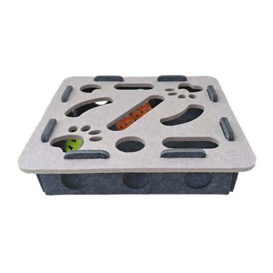 Cat Scratch Enrichment Box Interactive Felt Scratch Toy Fun Maze Box Cat Puzzle Toy