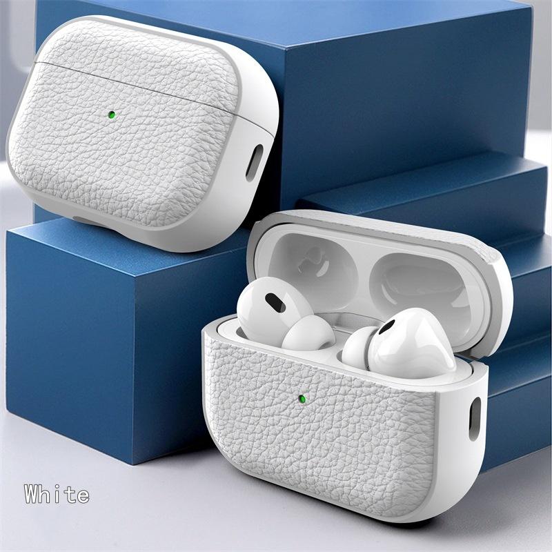 2025 New for AirPods 4 case Apple second-generation leather patterned Bluetooth earphone Accessories Cover For AirPods pro2 Case