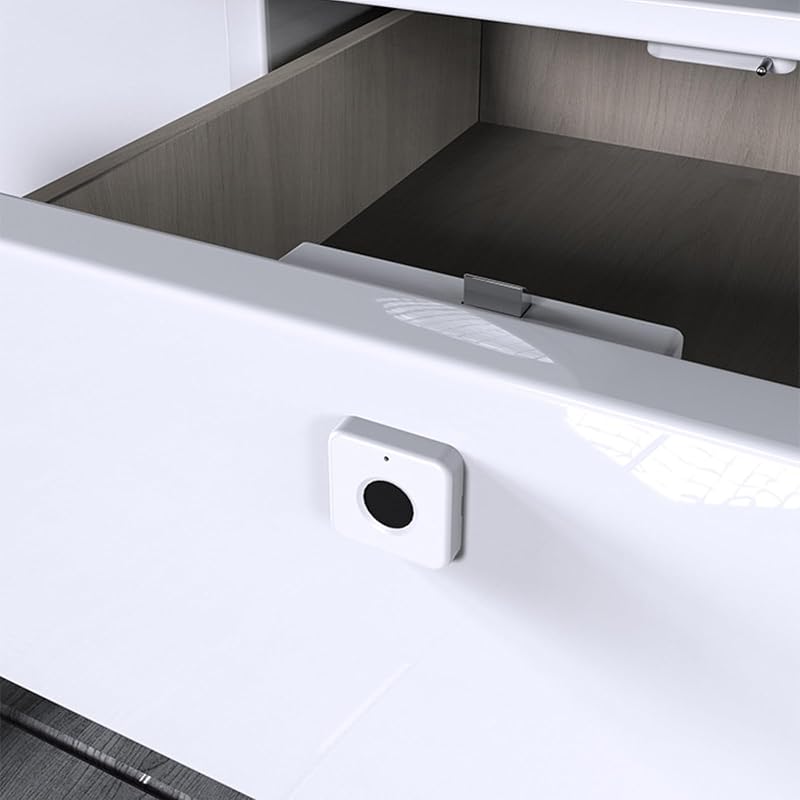 Fingerprint Cabinet Lock, Keyless Hidden File Drawer Wardrobe Lock, Smart Biometric Locker for Files, Storage Cabinet, Wardrobe, Wooden Furniture