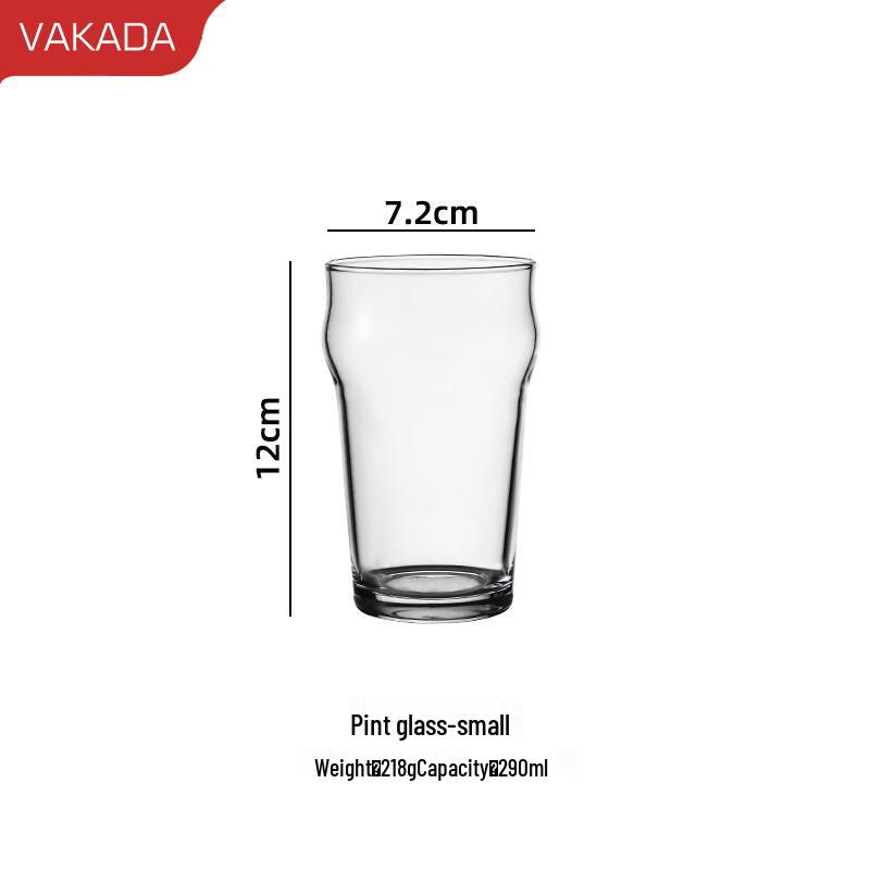 VAKADA Transparent Glass Pilsner & Pint Mugs