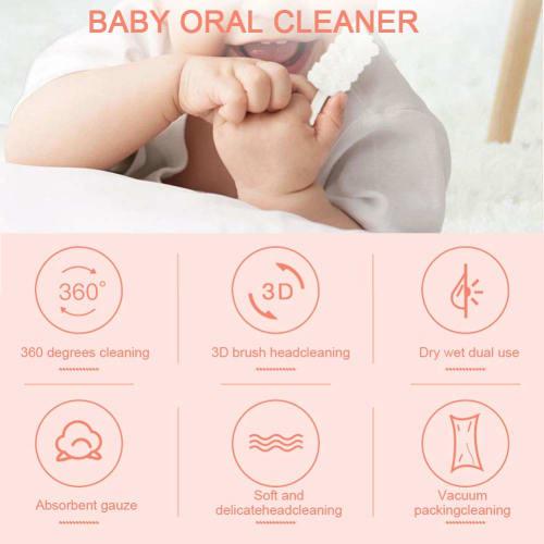 30 Pieces Baby Tongue Cleaner, Baby Oral Cleaner, Oral Cleaning Sticks, Dental Care for 0-3 Year Old Babies