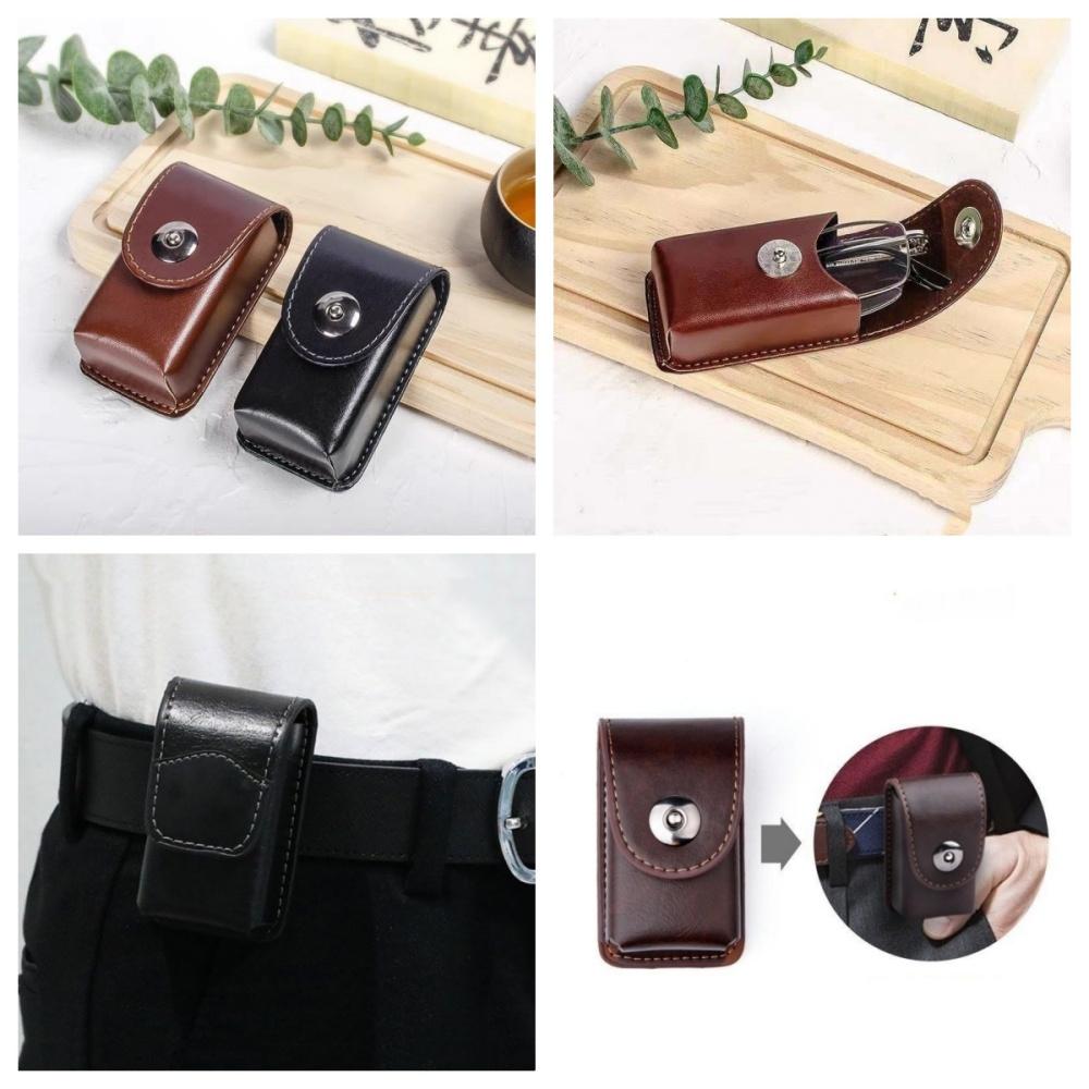 Scatola per Occhiali Resistente agli Urti Custodia Pieghevole per Occhiali da Lettura in Pelle PU Scatola Portatile per Conservare gli Occhiali Resistente agli Urti Per Regalo Quotidiano