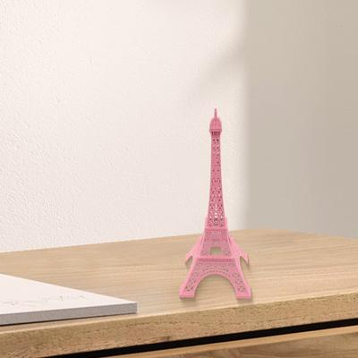 Kreatives Rosa Eiffelturm Modell Legierung Handwerk Heimdeko Zubehör Figur Statue Modell Souvenir Inneneinrichtung