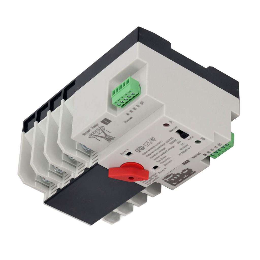 4P AC400V 80A Dual Power Automatic Transfer Switch ATS Changeover Timing Controller Switch 50 60Hz