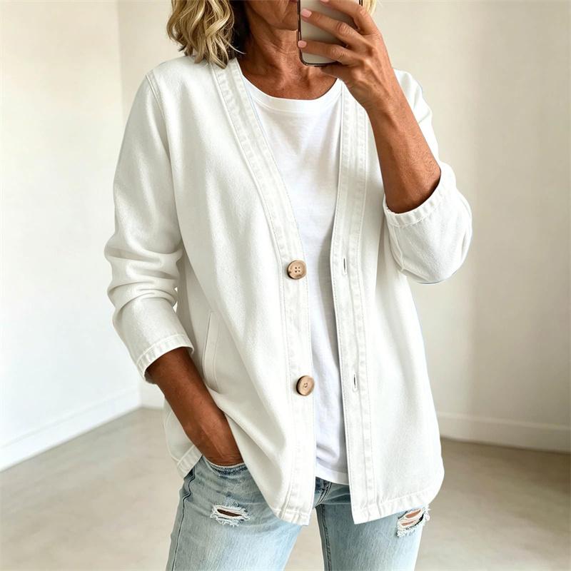 Langarm Übergröße Vintage Jeansjacke lässig locker Frühling Herbst Damen Denim Jacke Mantel