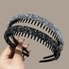Non-slip Toothed Rhinestone Hair Hoops Elastic Comfortable Headbands Fashion Hair Accessories for Women Wedding Bridal
