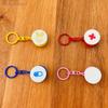 Mini Sliding Pill Box With Keychain Capsule Cross Symbols Portable Plastic Medicine Case Pill Holder Daily Use Emergencies