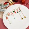 Fashion Christmas Earrings Zircon for Women Christmas Tree Hat Deer Necklace Girls Party Festival Zircon Gifts