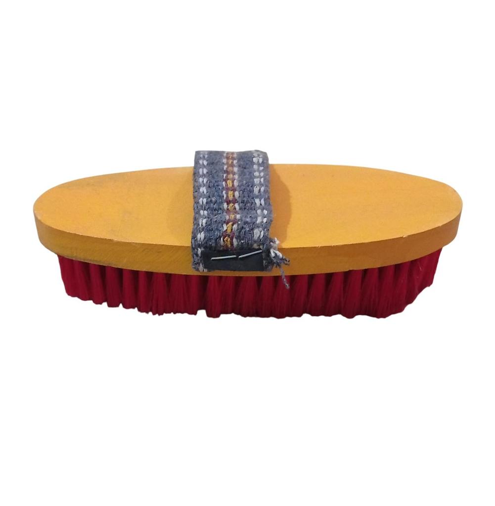 Wooden Horse Grooming Brush with Handle