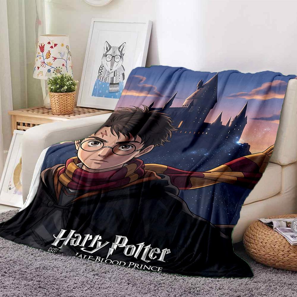 1pc Hogwarts Castle Blanket Lightweight Flannel Throw For Sofa, Bed, Travel, Livingroom, Office, Couch, Chair, And Bed
