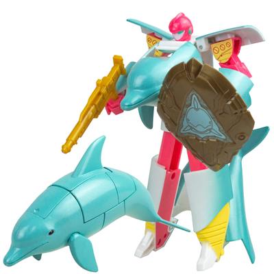 The Access Robot Figure Dolphin Transforming Robot Seabatron Hero of the Blue Sea Animal Aquarium Toy