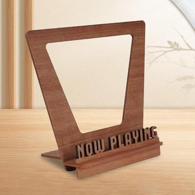 Vinylskivställ Skivförvaringsorganisatör Skrivbords Presentställ Trä