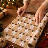 Christmas Gift Wrapping Roll for Holiday Presents - 43cm, Festive Brown for Gift Wrapping
