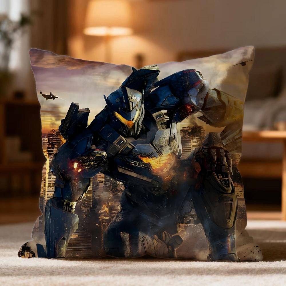 Popular P-PPacific Rim Cushion Cover Soft Washable Pillow Case Multi-Scene for Couch Bed Travel Office Use