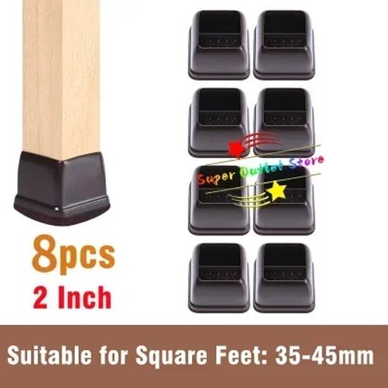 Table Chair Leg Protector Covers Thick Rubber Furniture Pads Floor Protectors Household No Scratches Reduce Noice Feet Caps Tool
