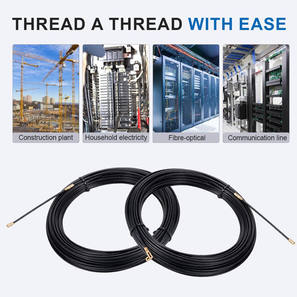 3mm Electric Cable Gland Threading Device 5/10/20/30/50M Nylo Cable Wire Threader Puller Lead Construction Electrician Hand Tool