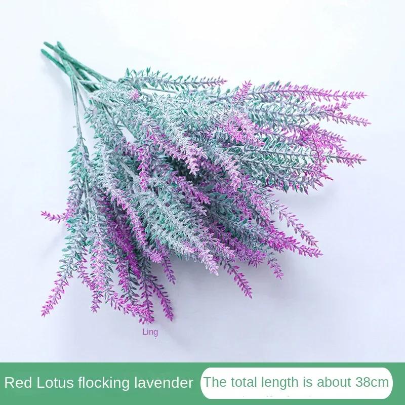 1 Bundle Purple Artificial Lavender Flowers Bouquet Artificial Plant For Home Outdoor Garden Wedding Office Table Decoration