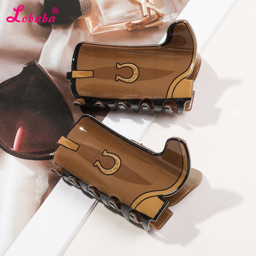 Large Hair Claw Clips Cowgirl Hat Boot Large Hair Clips for Women,Ping Pong Bat Nonslip Hair Jaw Clamps for Thick Thin Hair
