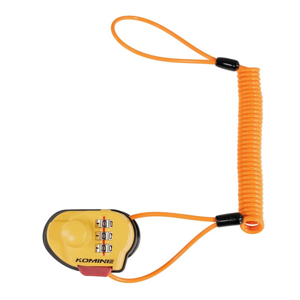 Komine Motorcycle LK-127 Reminder Dial Disc Lock Yellow Free