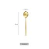 4Pcs Gold Matte Tea Spoon Cutlery Stainless Steel Coffee Spoon Silverware Small Stirring Spoon Tableware Kitchen Flatware