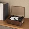 Retro Bærbar Musikafspiller med Højttaler, Bluetooth-kompatibel Skrivebordsafspiller med Fjernbetjening til Hjemmet, Understøtter USB/Type-C